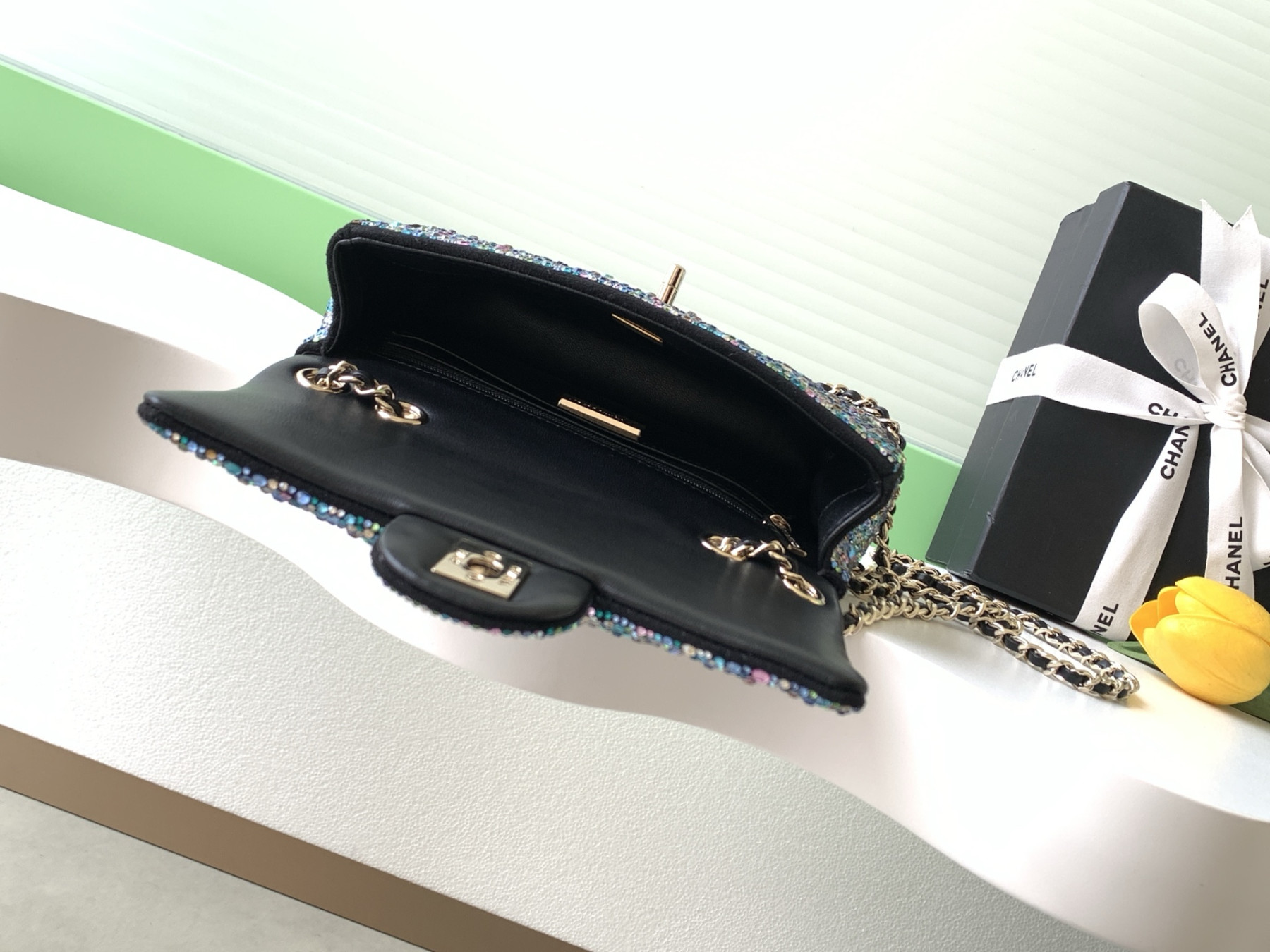 Ch**el Flap Bag 13x21x8cm