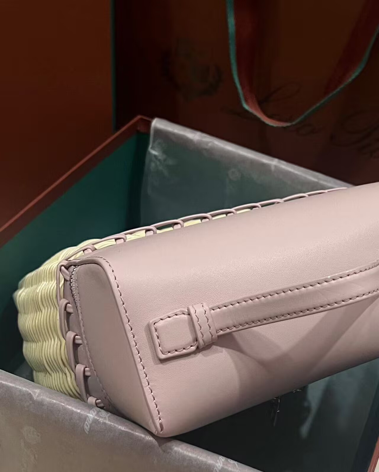 L0r0 P1ana Extra Pocket L19 Wicker Bag 17.5x21x10cm