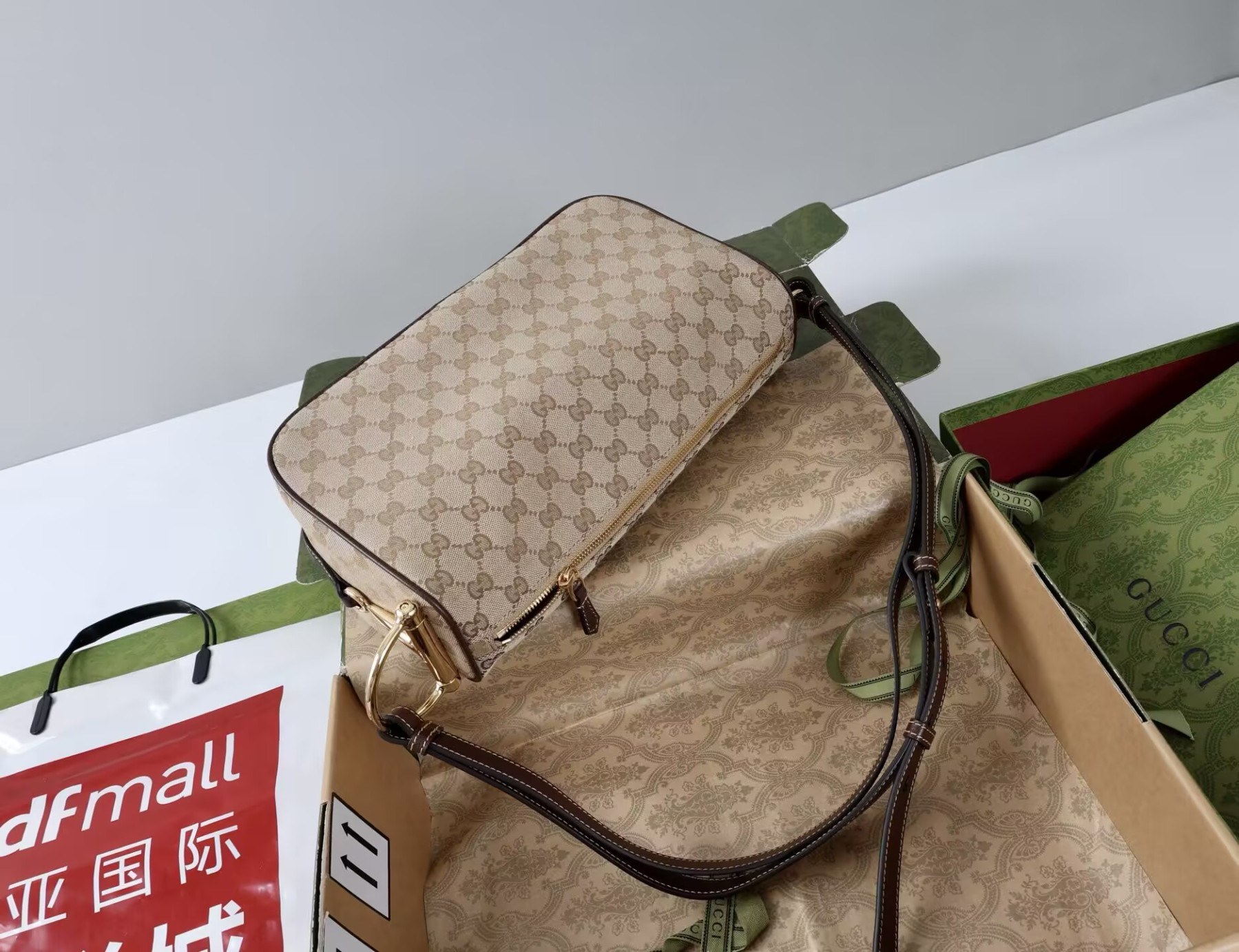 Gucci Half Horsebit Medium Shoulder Bag Without Box 31.5x17x12cm