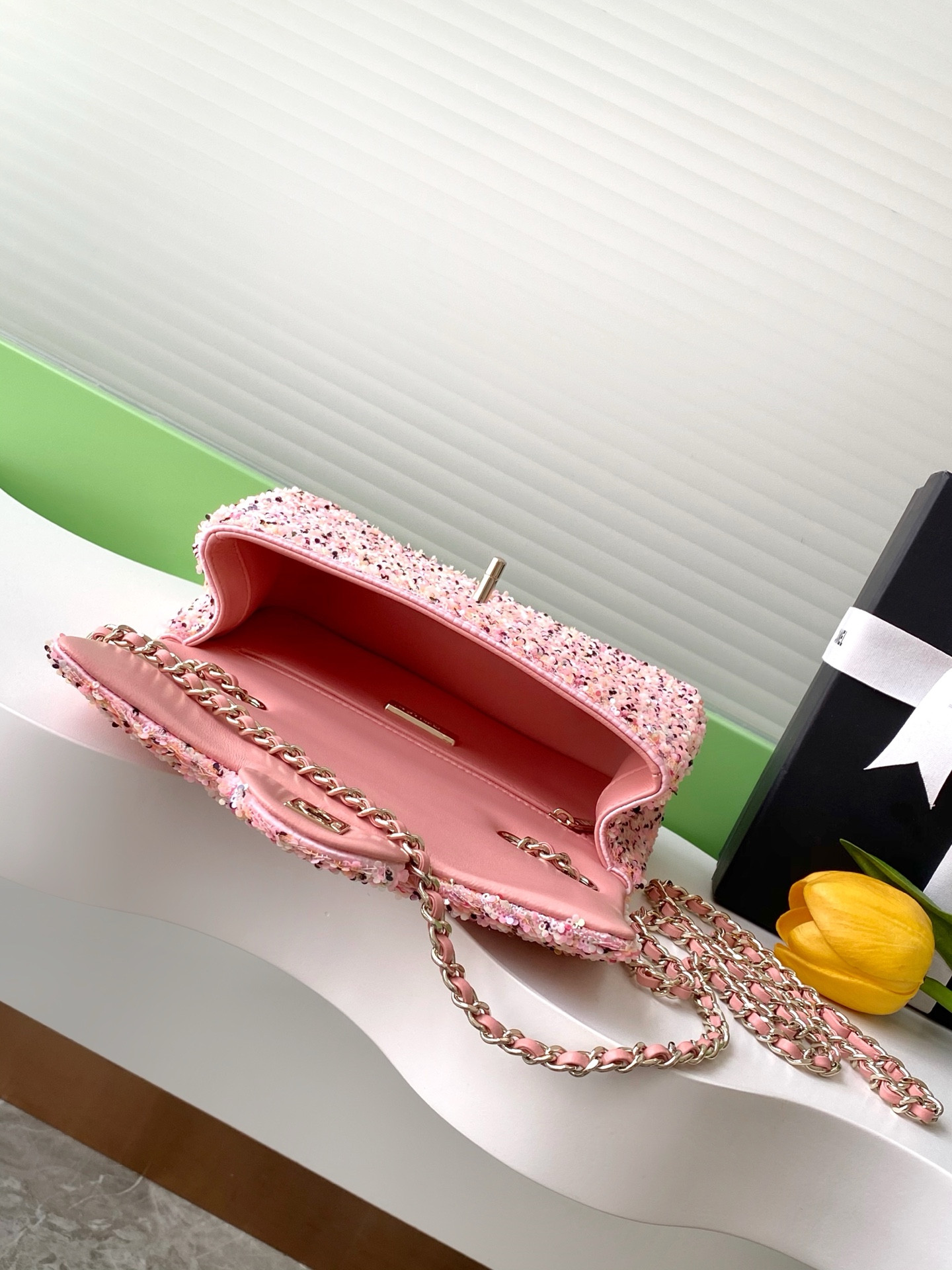Ch**el flap bag as4561 14x21x8cm
