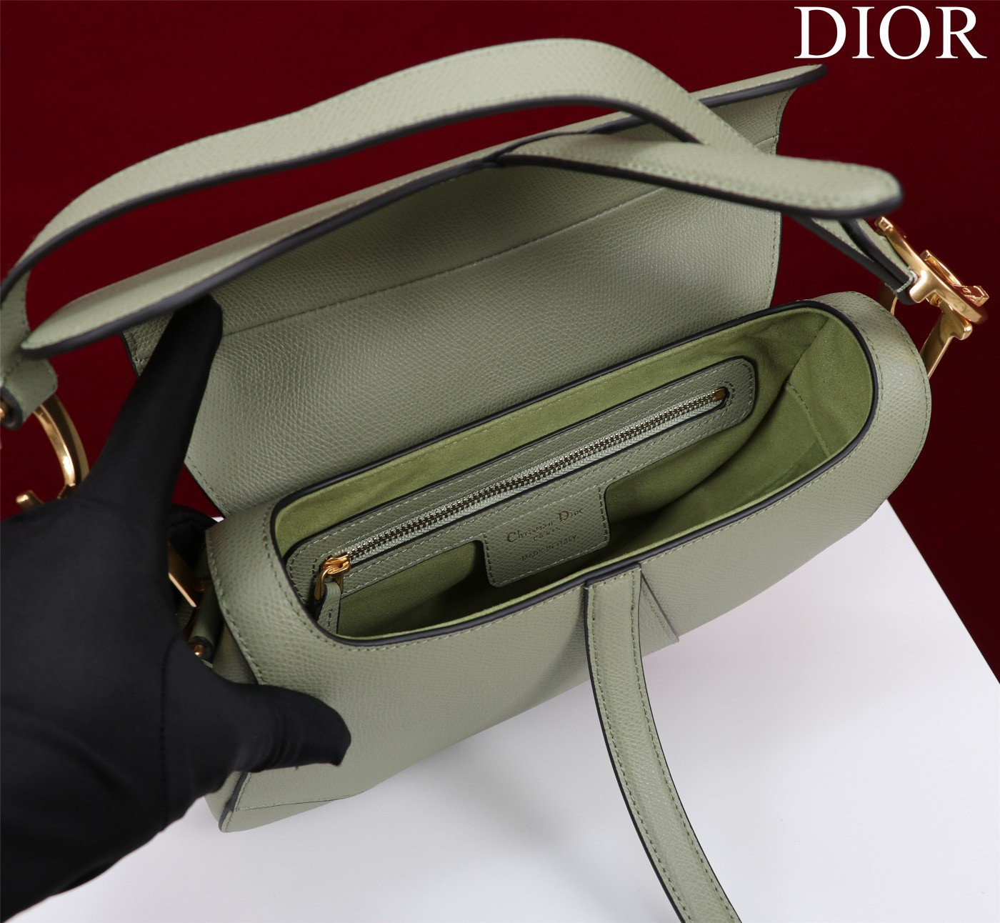 D10r Saddle Bag Grained Calfskin 25.5x20x6.5cm