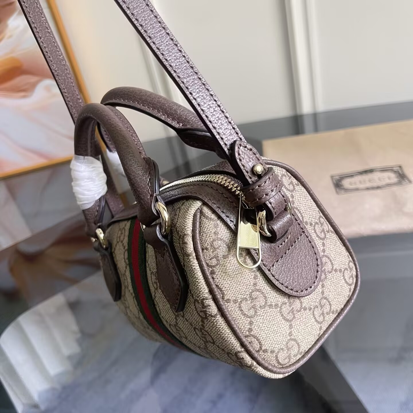 Gucci Ophidia Mini Boston Bag 16x10x9cm