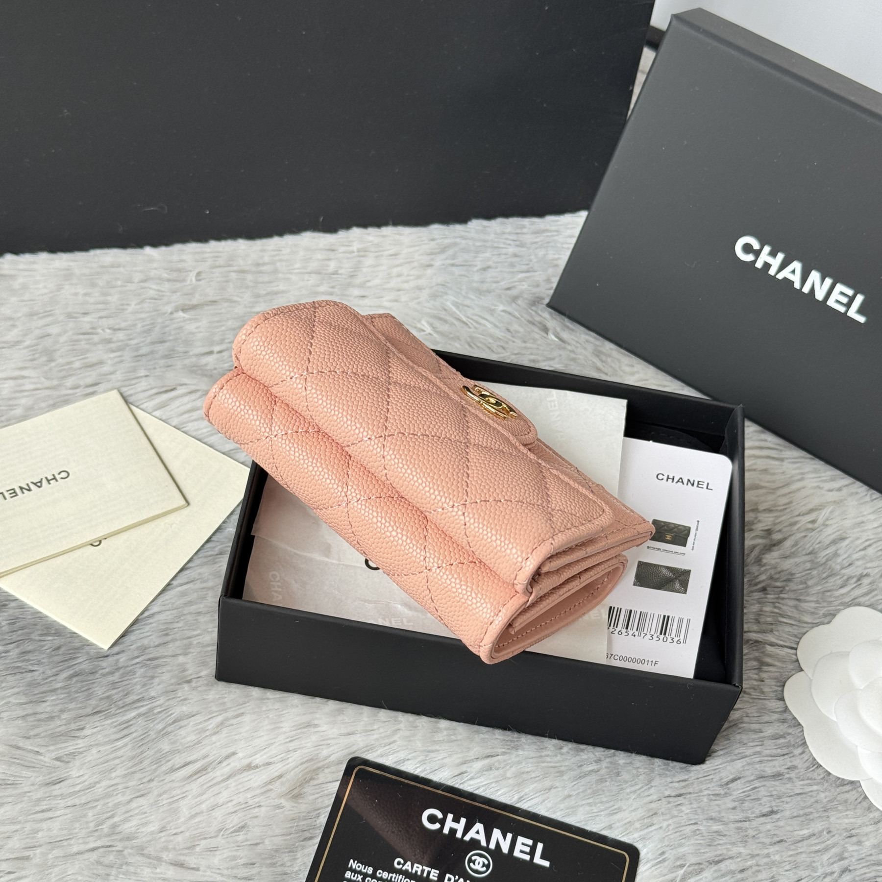 Ch**el card holder 10.5x7.5x3cm