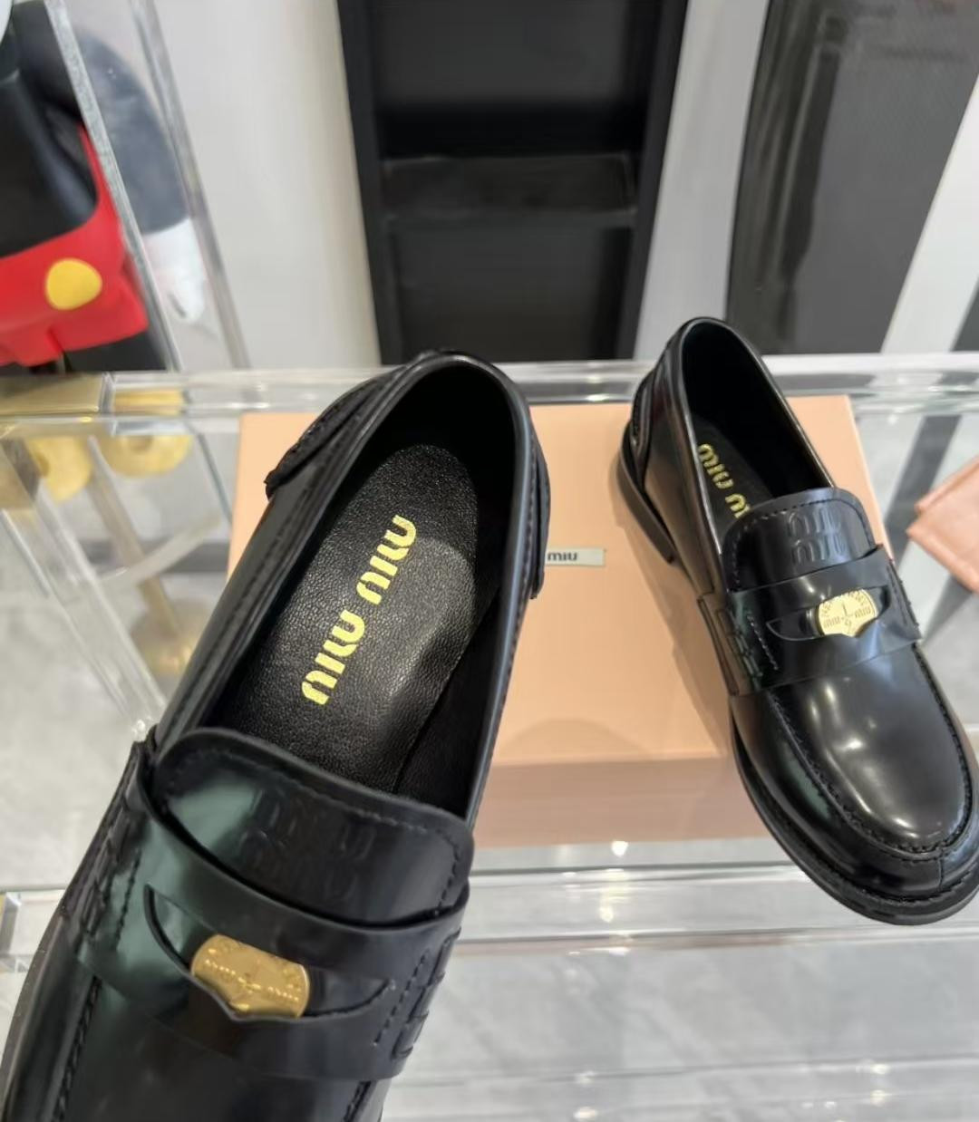 UA Miu Miu Leather Loafers