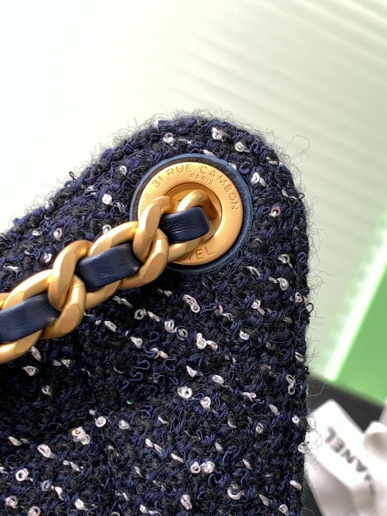 Ch**el 25 Bucket Tweed Bag 26x30x14cm