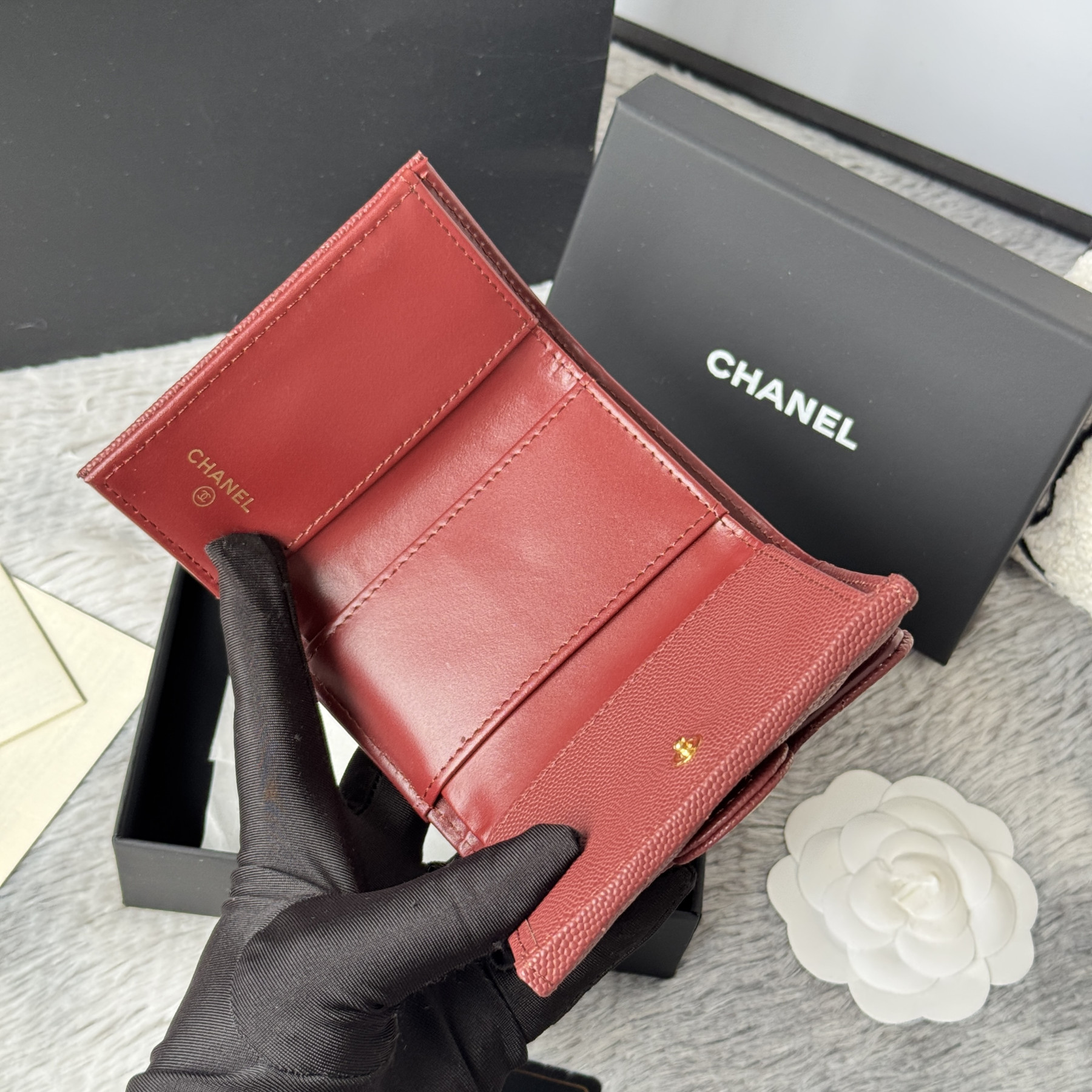 Ch**el card holder 10.5x7.5x3cm