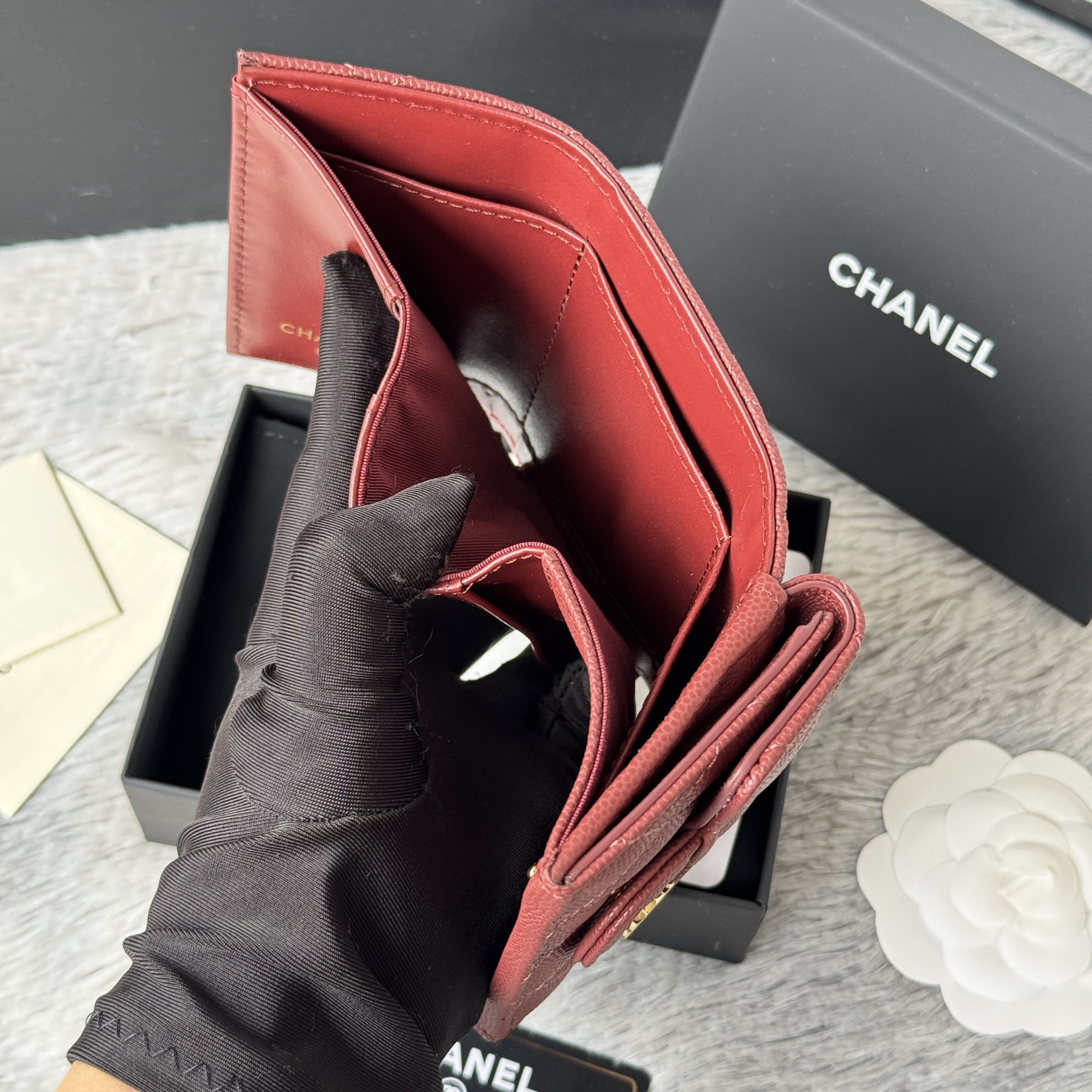 Ch**el card holder 10.5x7.5x3cm