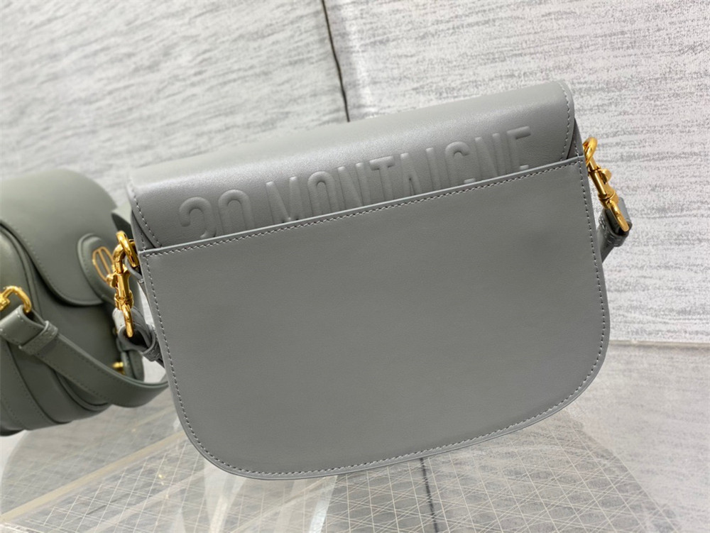 MEDIUM D10r BOBBY BAG Grey Box Calfskin