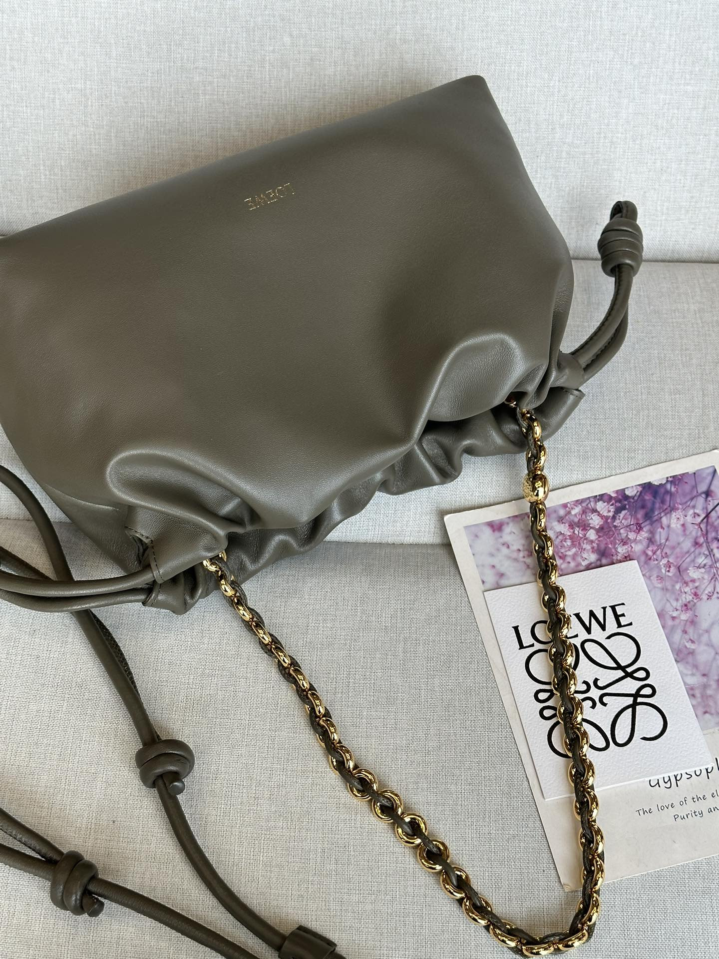 L0ew* Flamenco purse 30X 10.5X 20CM