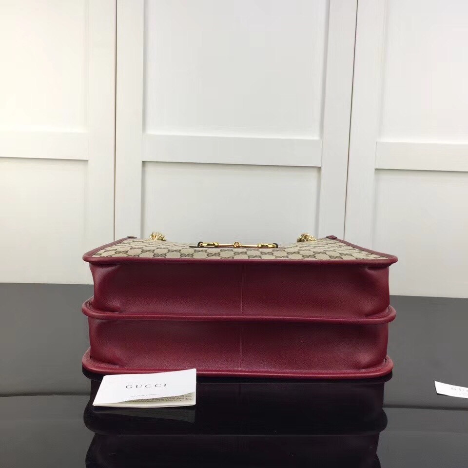 Gvc*1 GG Unisex Gvc*1 1955Horsebit Large Tote Bag-Red 35x27x12cm