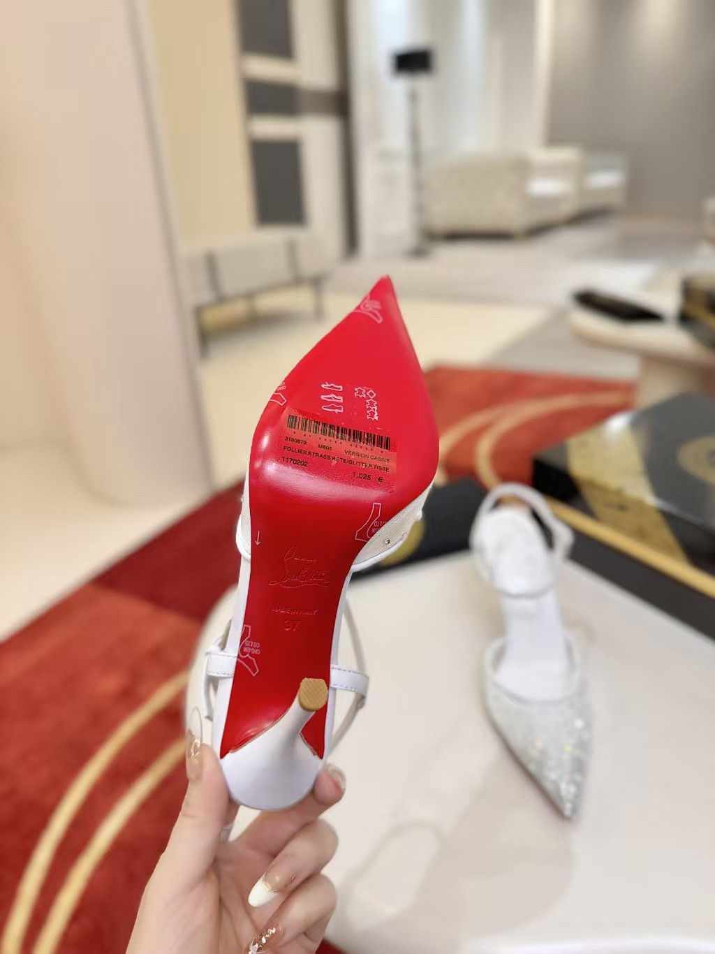 UA Christian Louboutin Miss Z Riviera Strass Pumps 8.5cm Heel