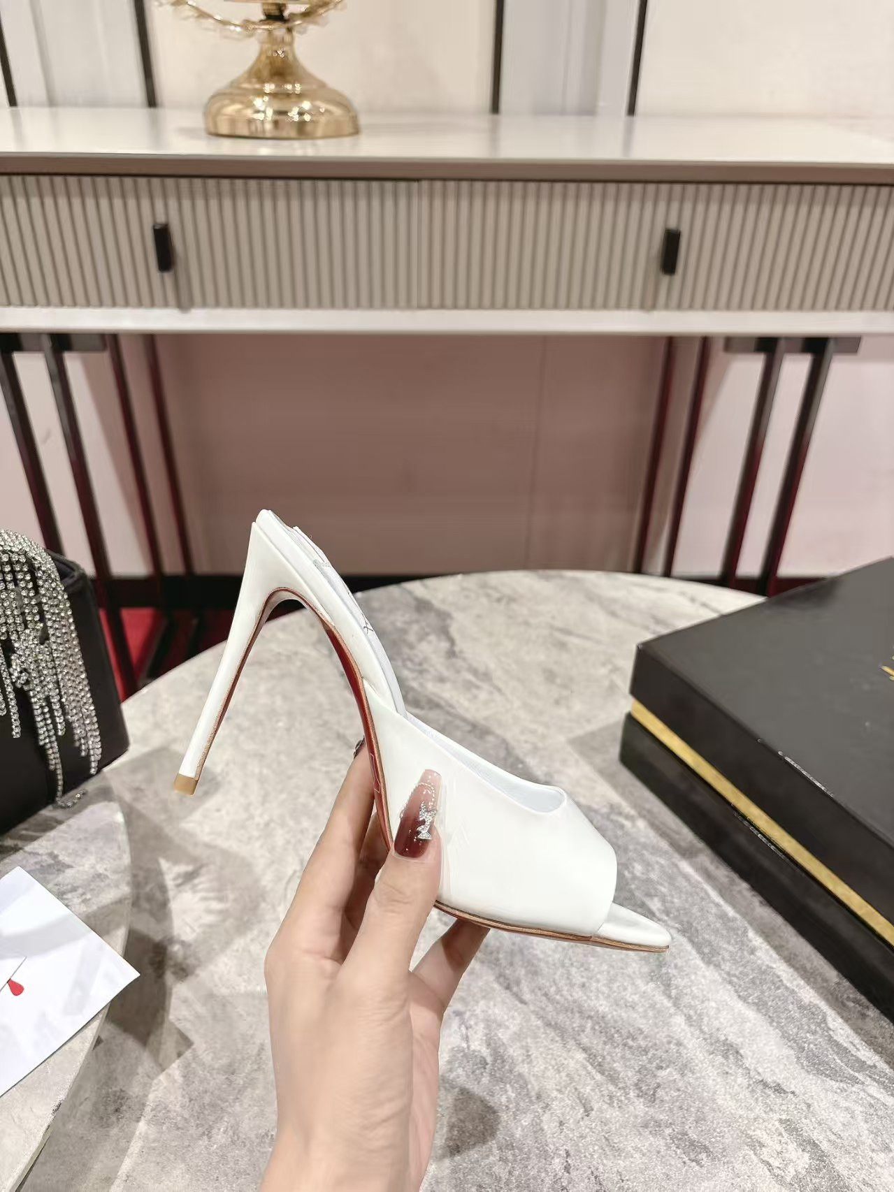 UA Christian Louboutin Miss Z Mule 10cm Heel