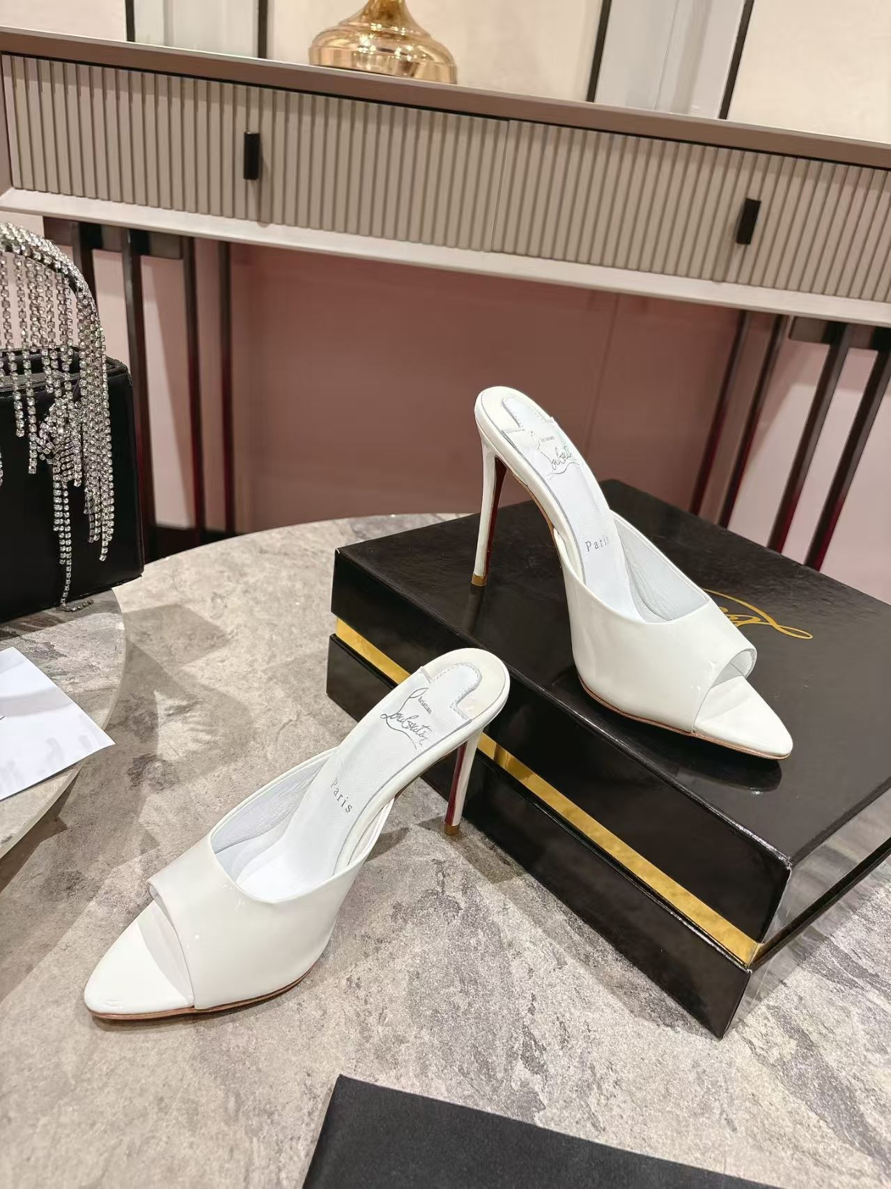UA Christian Louboutin Miss Z Mule 10cm Heel