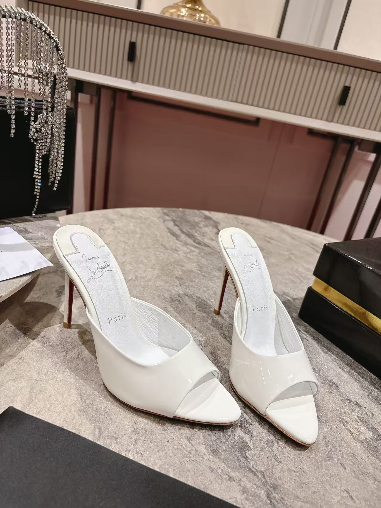 UA Christian Louboutin Miss Z Mule 10cm Heel