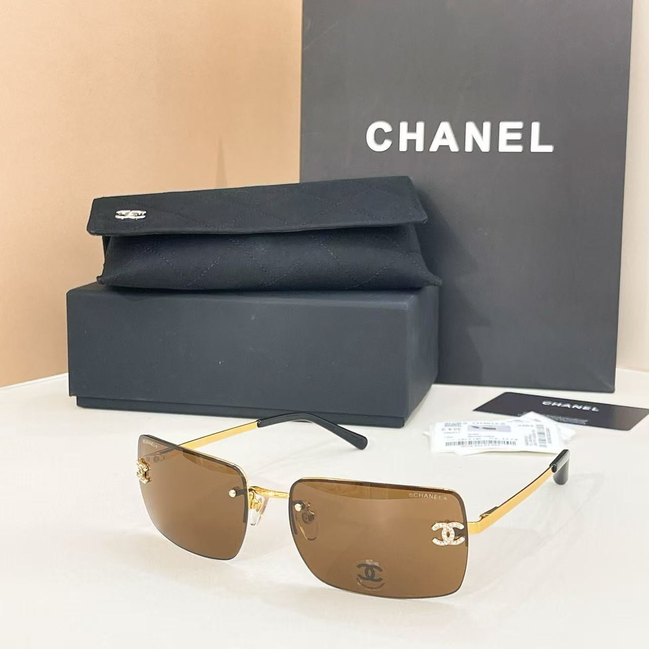Chanel crystal logo Glasses