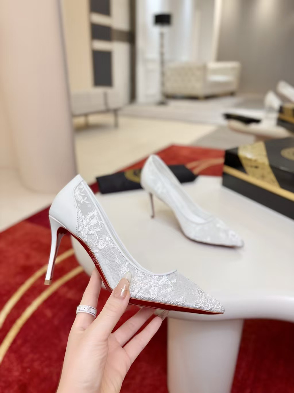 UA Christian Louboutin Miss Z Mesh Pumps