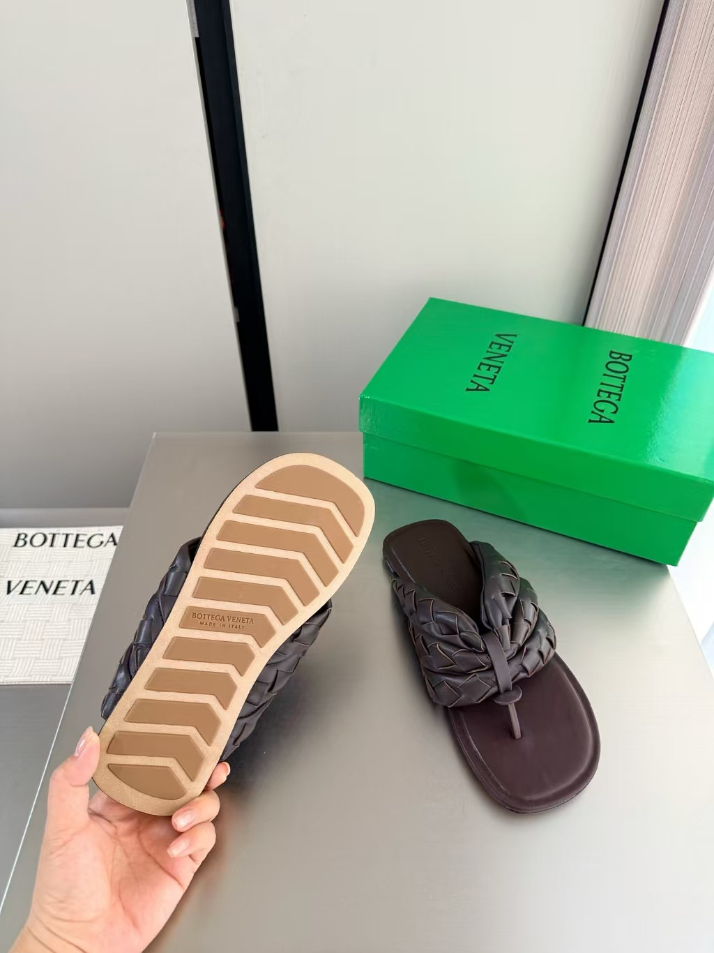 UA Bottega Veneta Salsa Thong Sandal