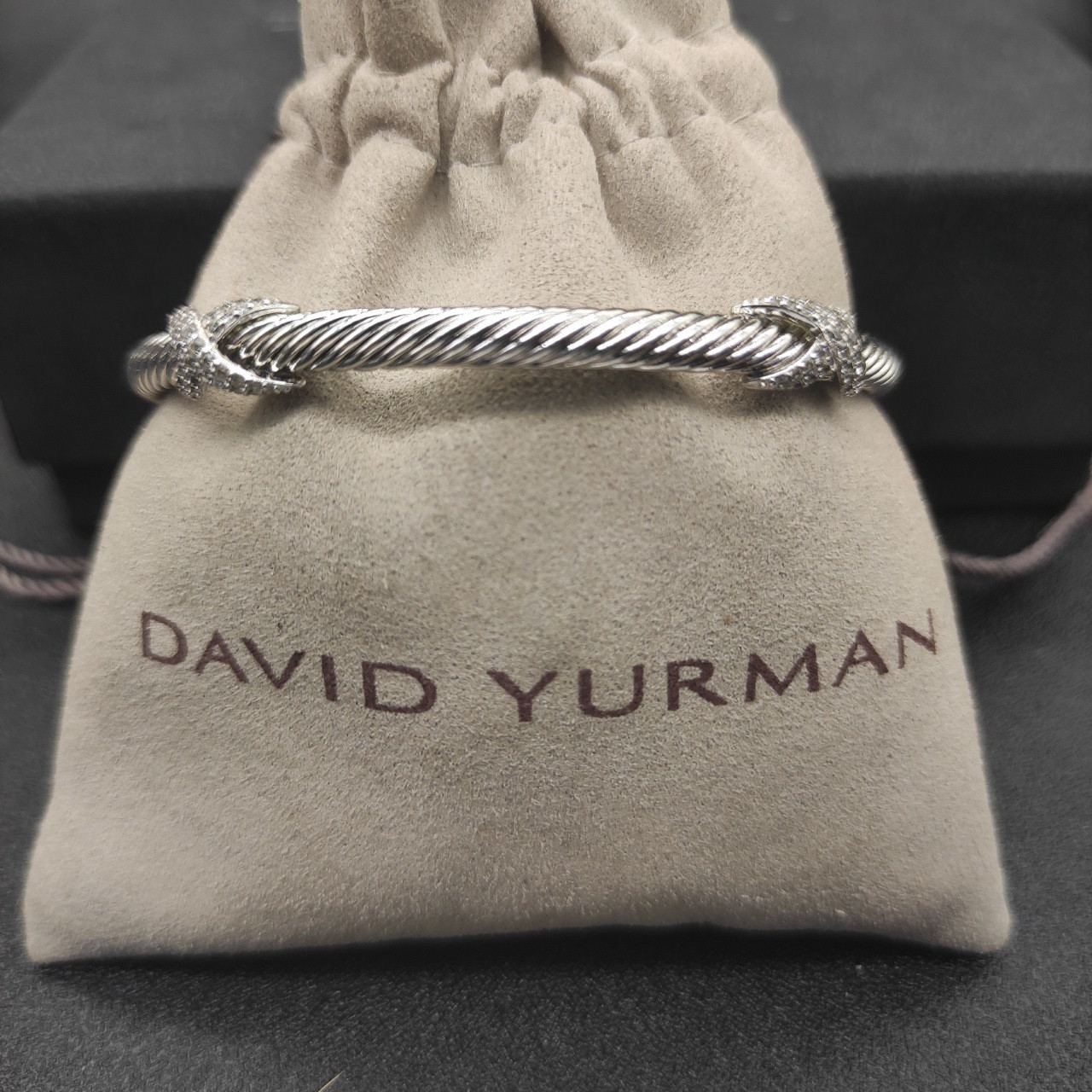 David Yurman 4mm Full D1am0nd X Bracelet (wrist circumference 15-20cm)