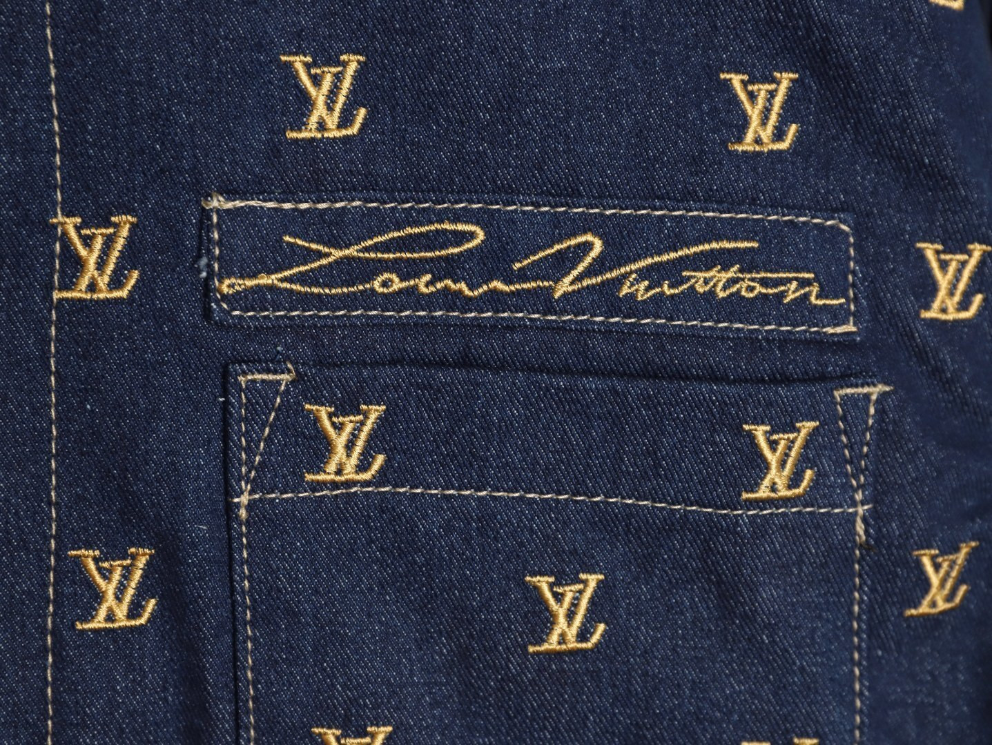 L0vis Vvtt0n LV Denim Padded jacket