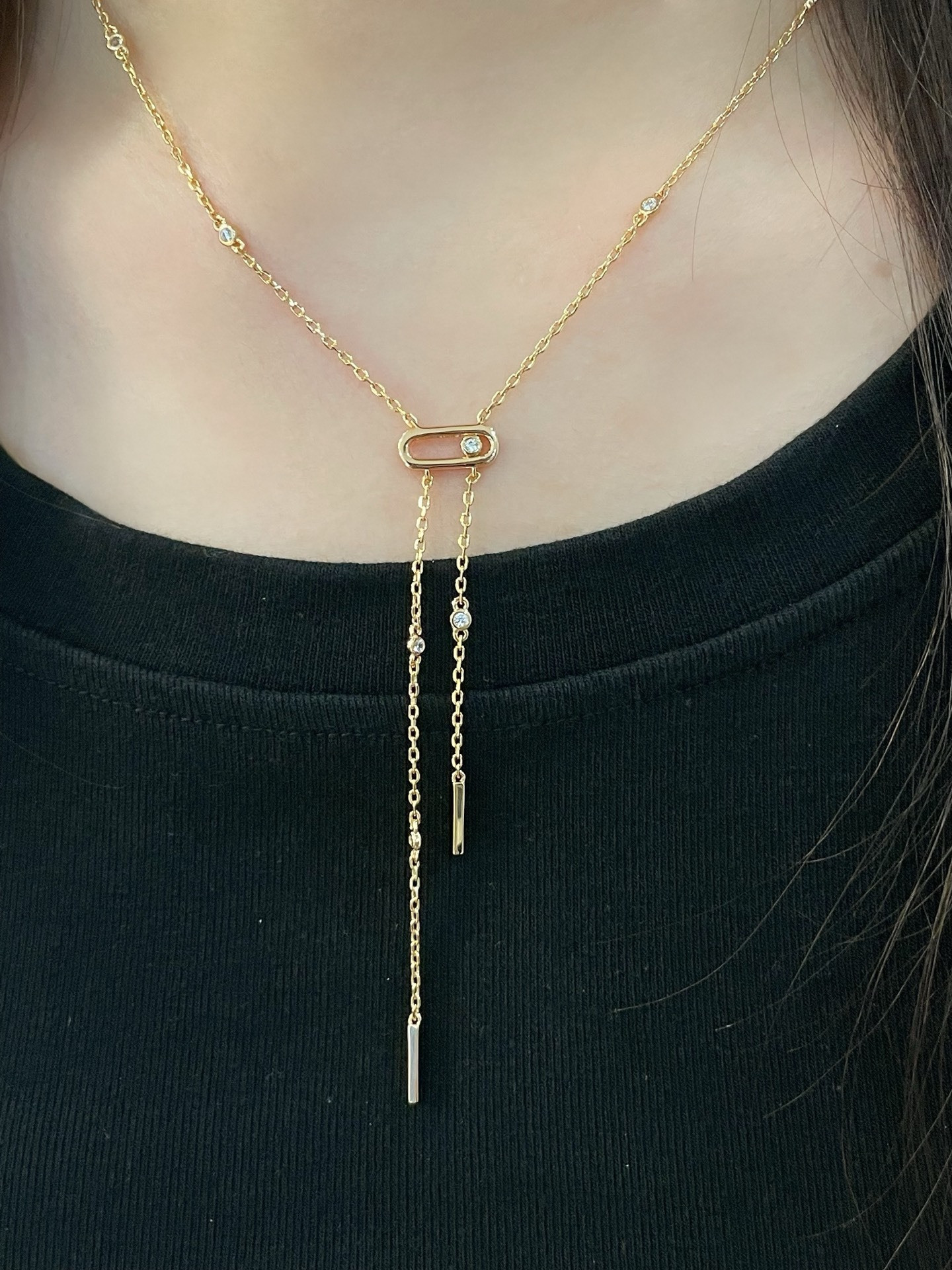 Messika Tassel Necklace Chain Length 46cm