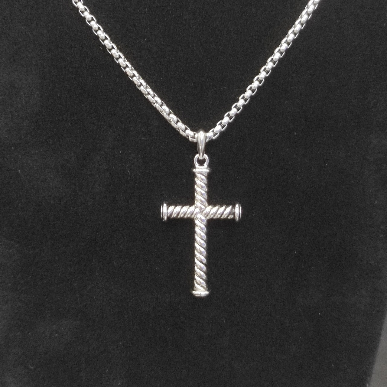 David Yurman cross Necklace(Chain length 50+5cm delay chain Chain thickness 3mm)