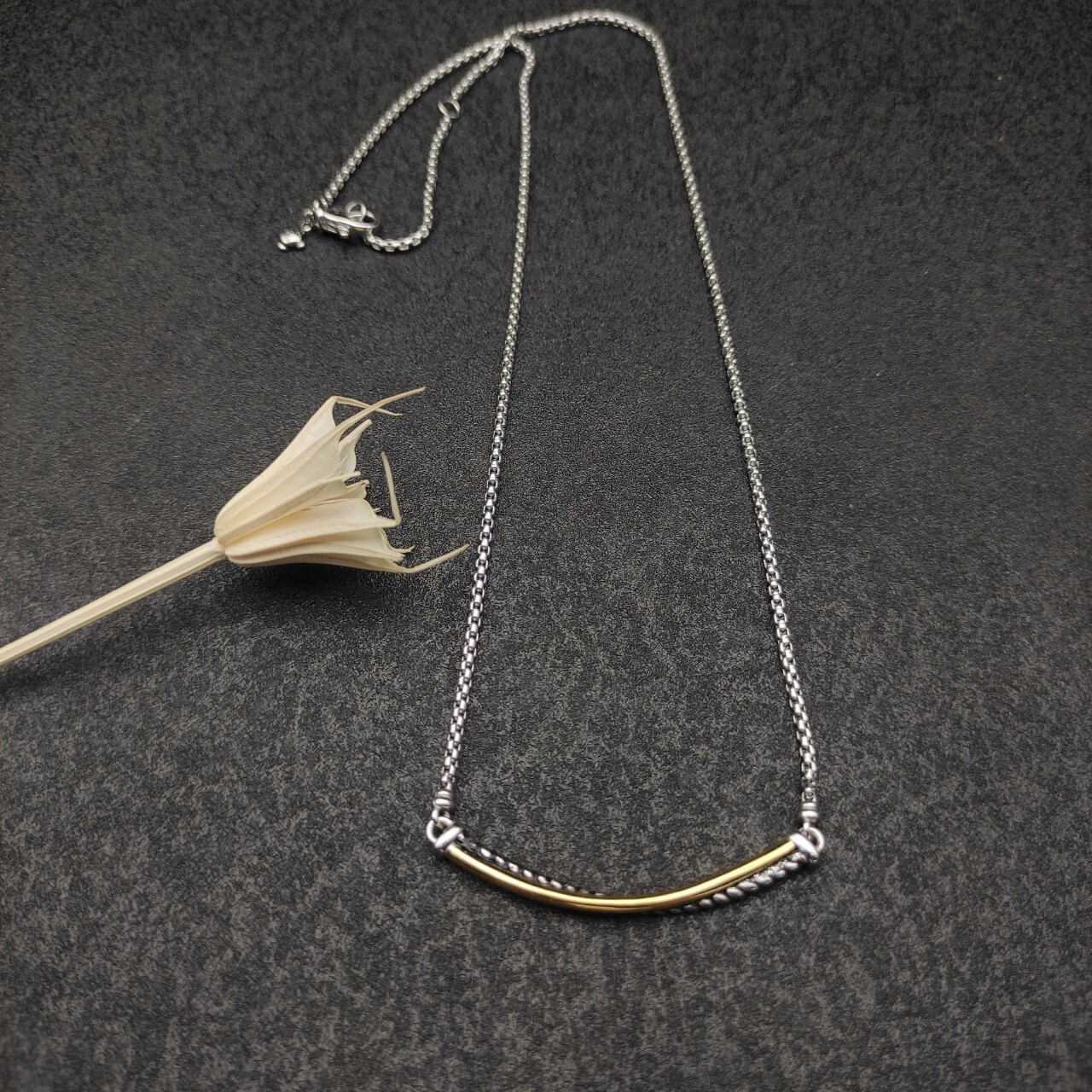 David Yurman Smile Necklace(Chain length 45+5cm delay chain,Chain thickness 2mm)