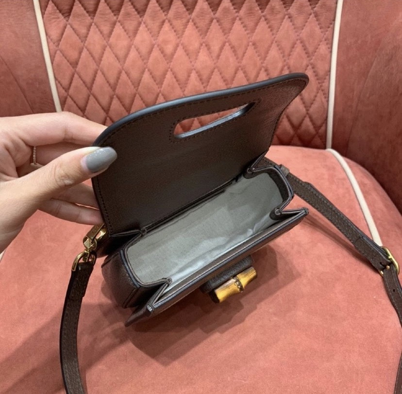 Gvc*1 Mini Bamboo Handbag with S*per Double G