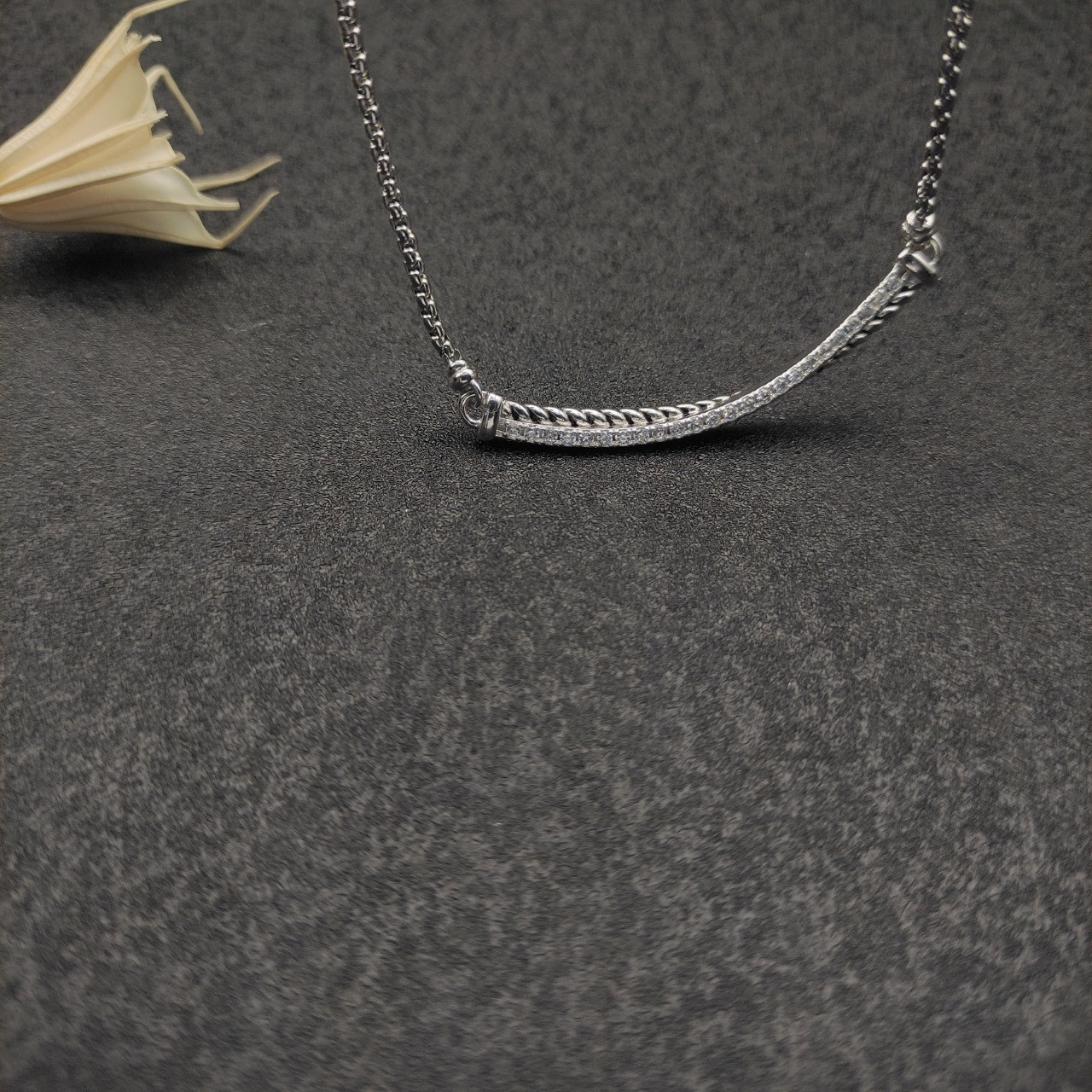 David Yurman Smile Necklace(Chain length 45+5cm delay chain,Chain thickness 2mm)