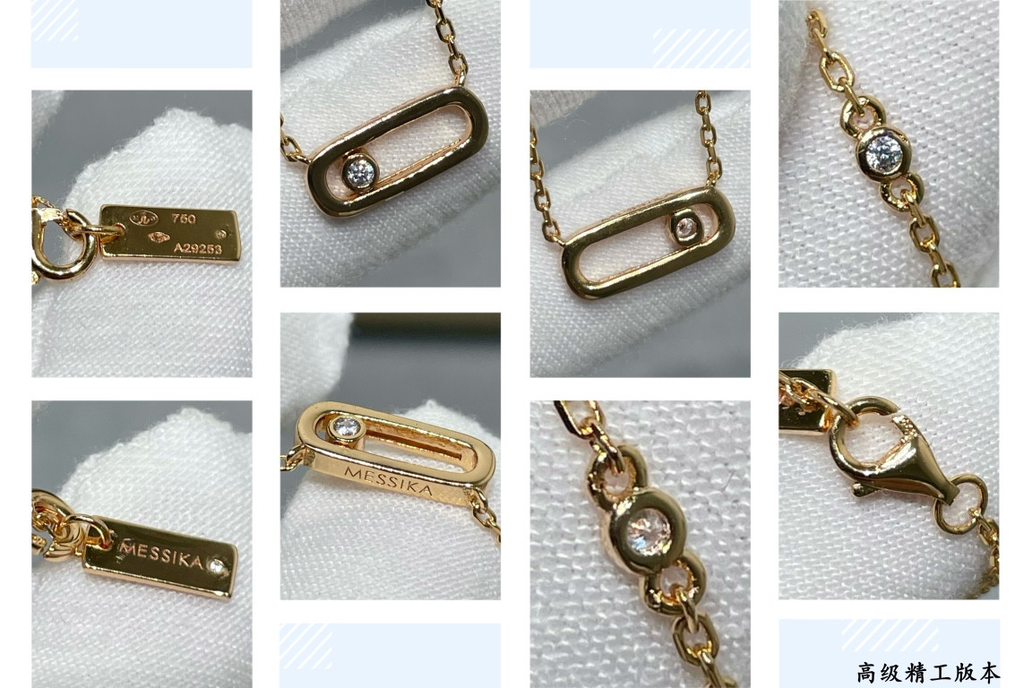 Messika Polished Single D1am0nd Moving Necklace