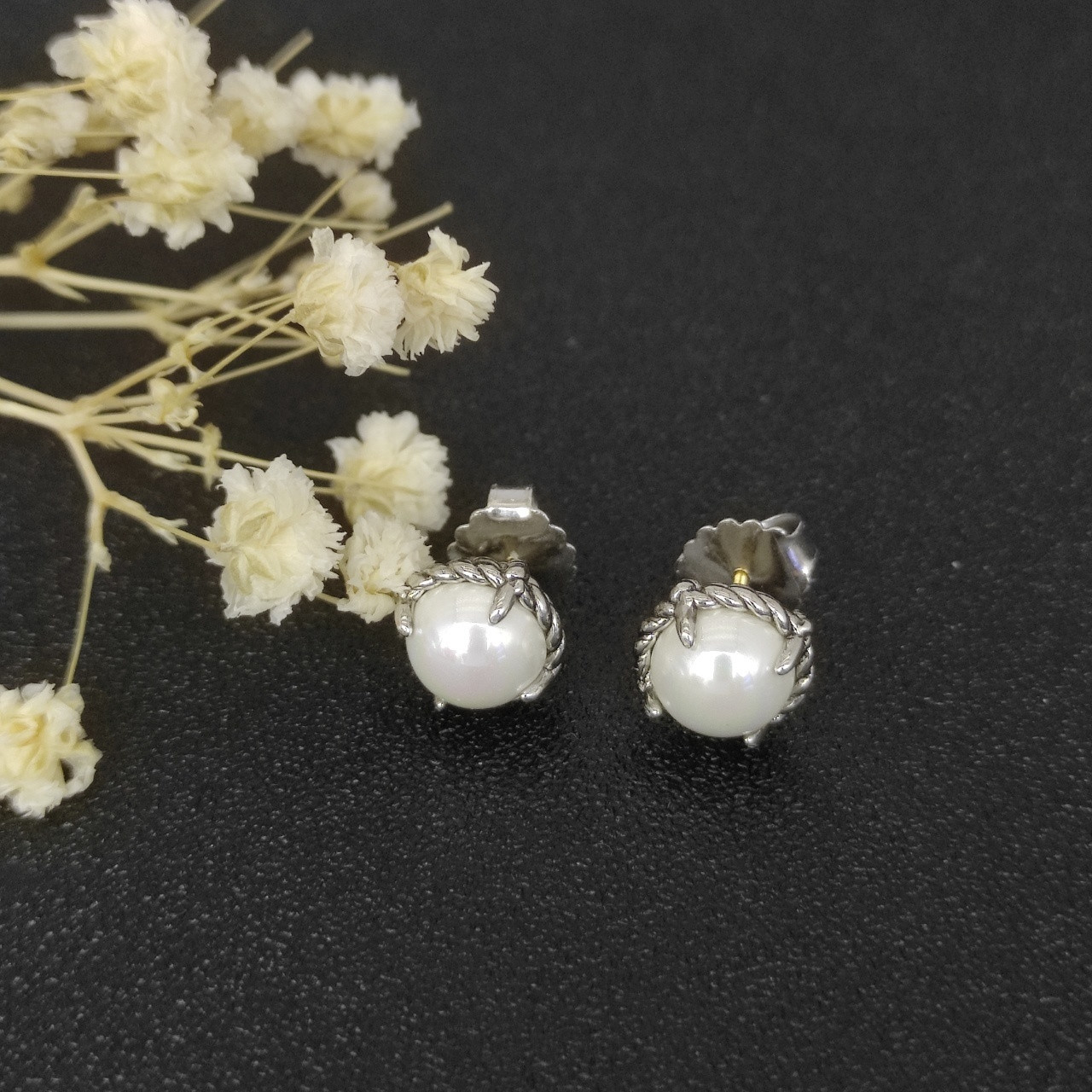 David Yurman four claw gem Earrings(Main stone 8mm)