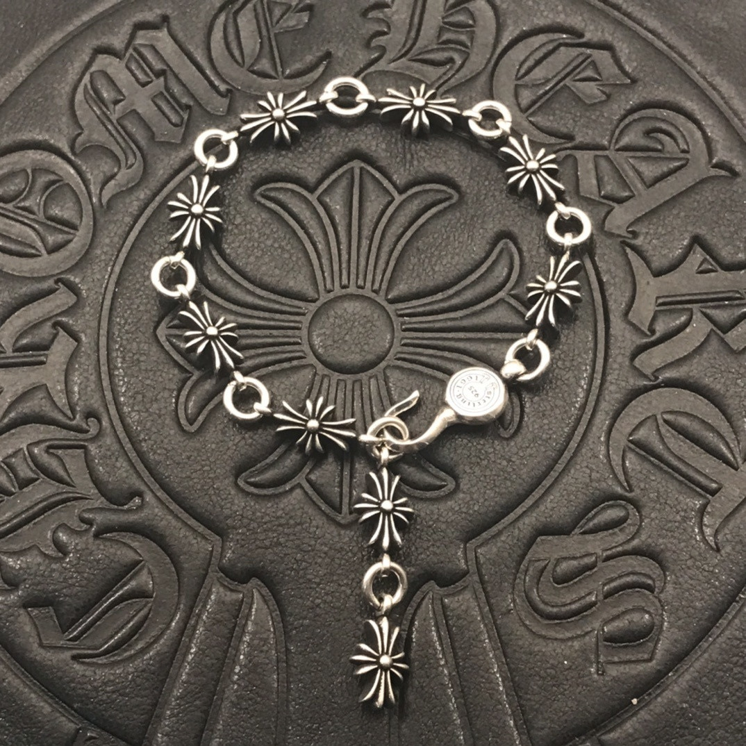 Ch*0me He**ts Cross Bracelet