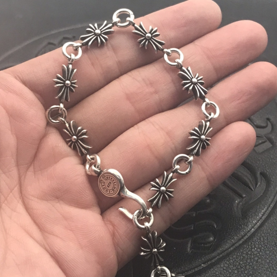 Ch*0me He**ts Cross Bracelet