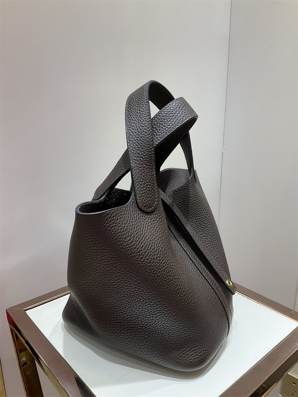 H**me5 Picotin 18cm Ebony -dark black to deep brown color without original box