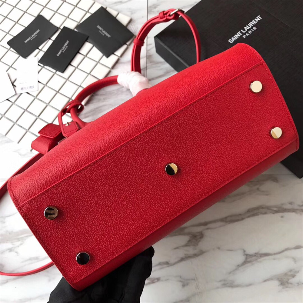Y51 SAC DE JOUR BABY IN GRAINED LEATHER SHINY RED