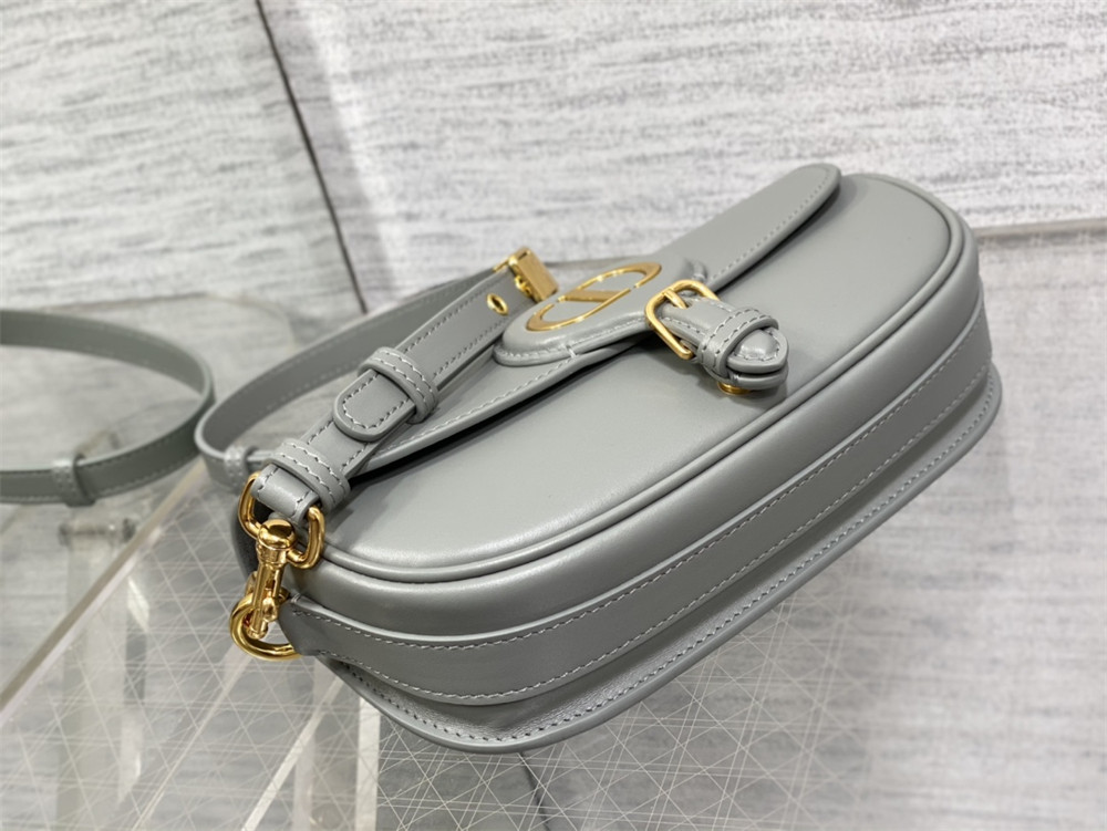 D10r BOBBY EAST-WEST BAG Latte Box Calfskin Grey