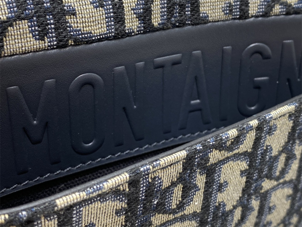 SMALL 30 MONTAIGNE AVENUE BAG Blue D10r Oblique Jacquard