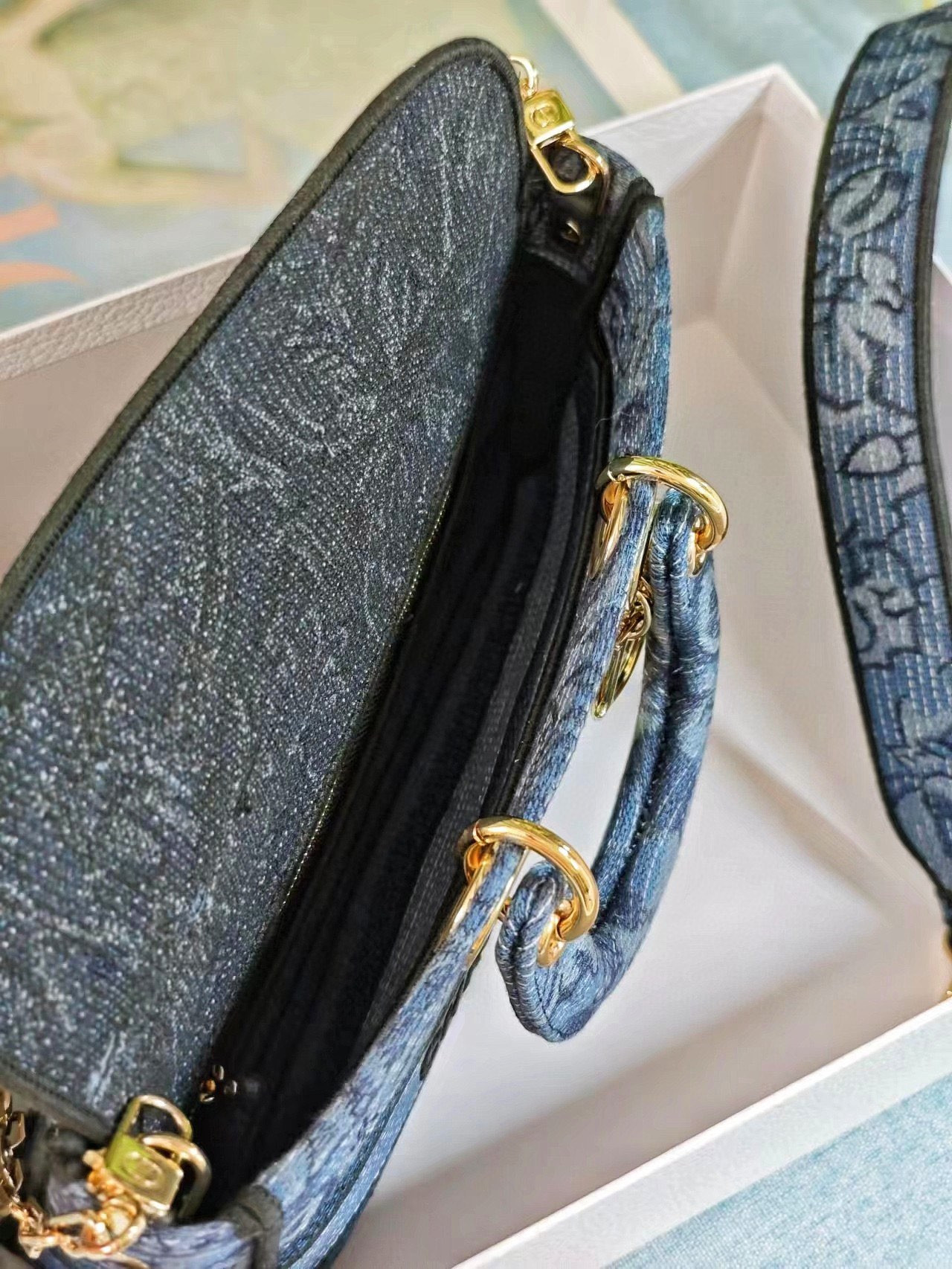 D10r MEDIUM LADY D-JOY BAG BLUE