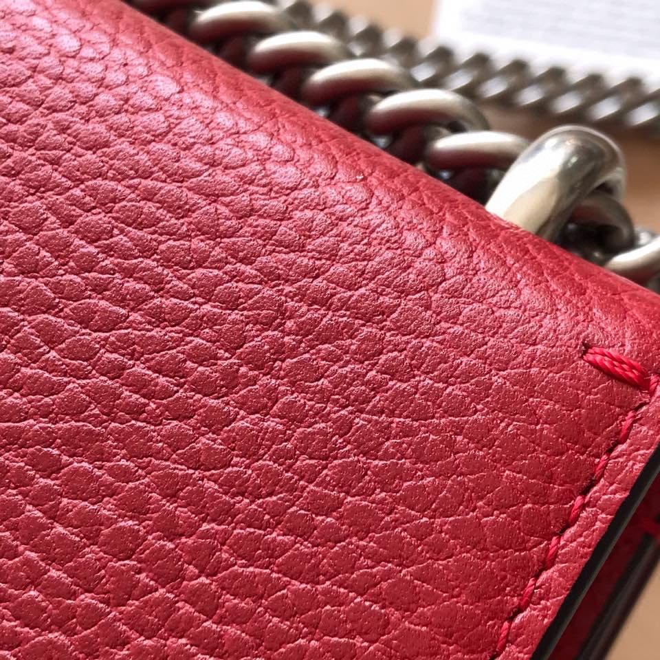 Gvc*1 DIONYSUS LEATHER MINI BAG RED 7.5"Wx6"Hx2"D