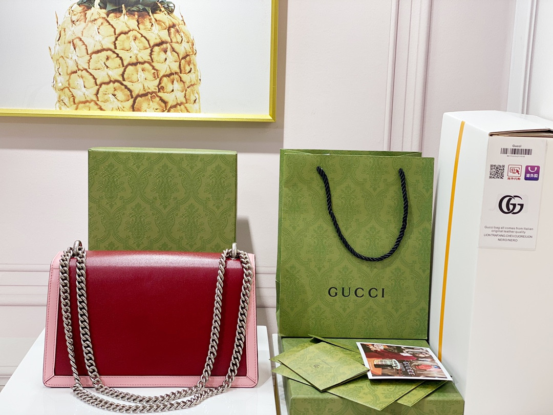 Gvc*1 DIONYSUS SMALL SHOULDER BAG PINK RED 11"Wx7"Hx3.5"D