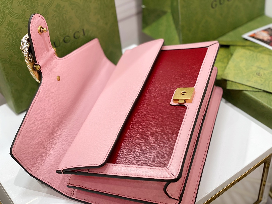 Gvc*1 DIONYSUS SMALL SHOULDER BAG PINK RED 11"Wx7"Hx3.5"D