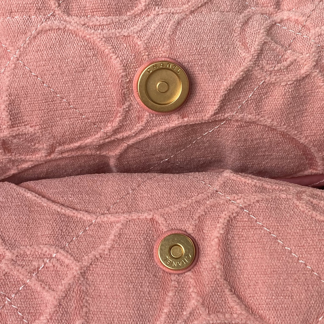 Ch**el 22 HANDBAG velvet pink 15.2×16.4×3.1 in