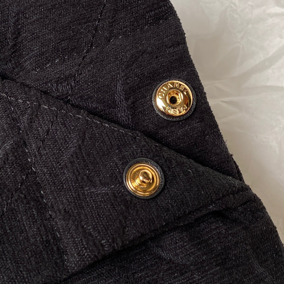 Ch**el 22 HANDBAG velvet black 15.2×16.4×3.1 in