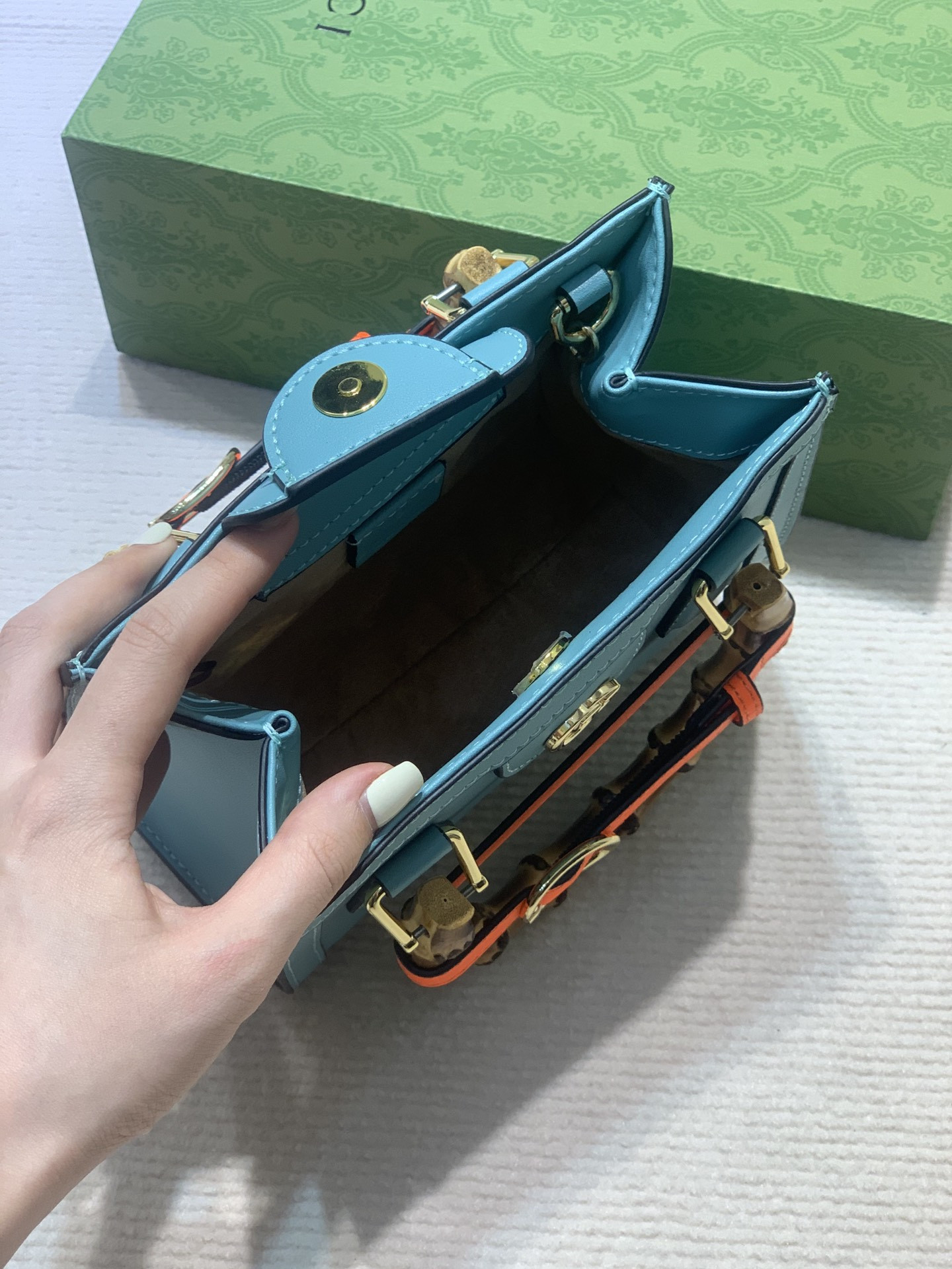 Gvc*1 DIANA MINI TOTE BAG Blue 20W x 16H x 10D CM