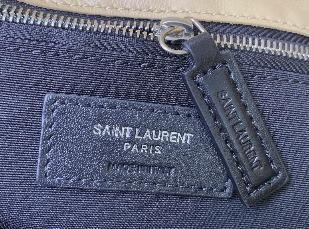 Y51 PUFFER SMALL IN NAPPA LEATHER BEIGE SILVER 11.4 X 6.6 X 4.3 INCHES