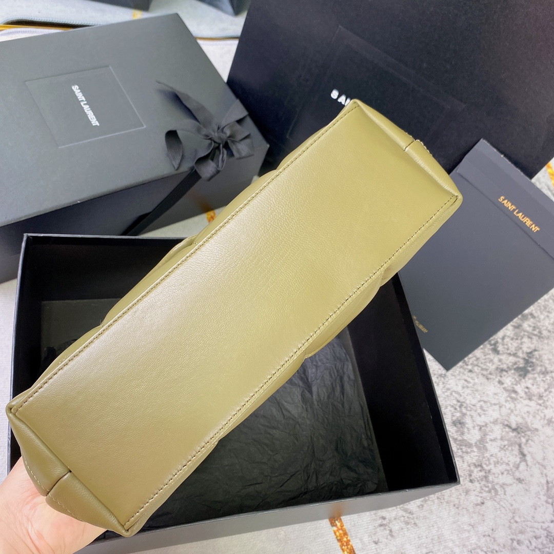 Y51 PUFFER SMALL IN NAPPA LEATHER DARK GREEN 11.4 X 6.6 X 4.3 INCHES