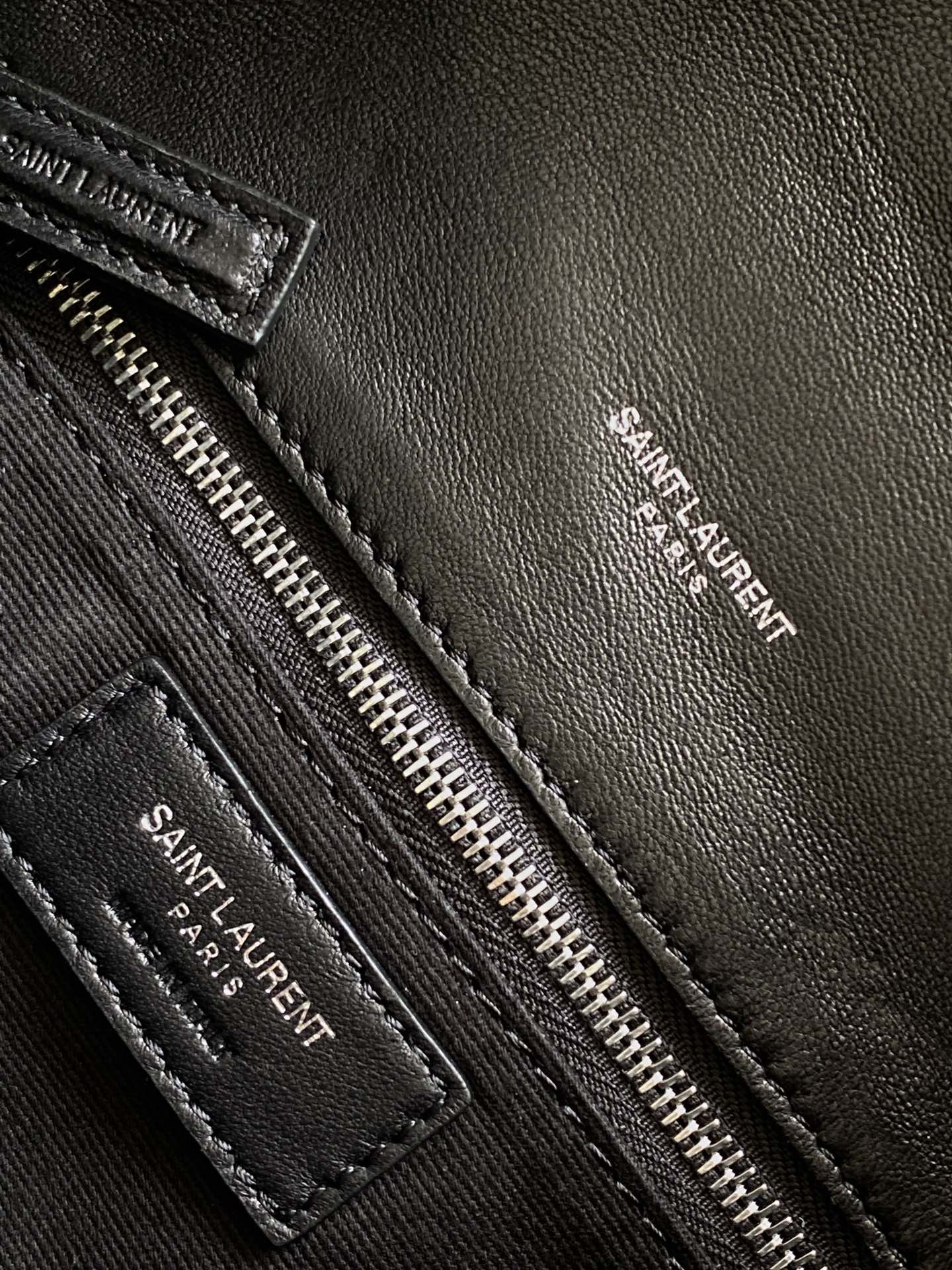 Y51 LOULOU PUFFER MEDIUM IN NAPPA LEATHER BLACK SILVER 13.7 X 9 X 5.3 INCHES