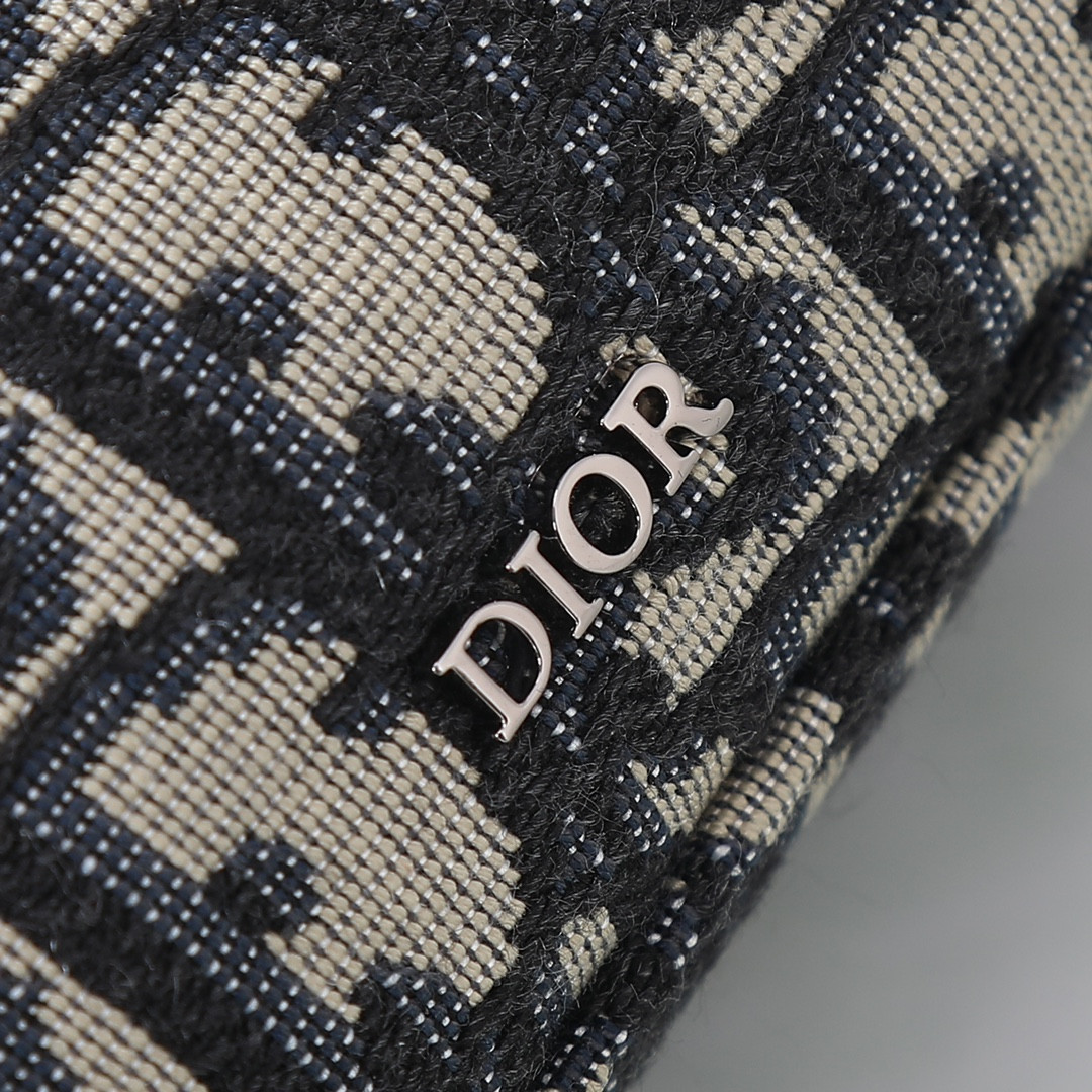 Dior Safari North-South Tote Bag Beige and Black Dior Oblique Jacquard 8.5 x 9.5 x 3 inches