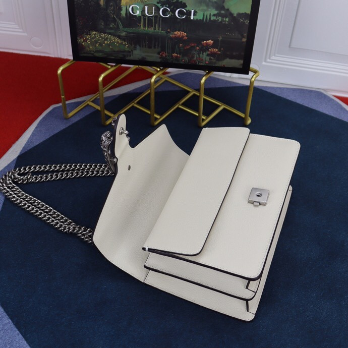 Gvc*1 DIONYSUS SMALL SHOULDER BAG WHITE 28x18x9cm