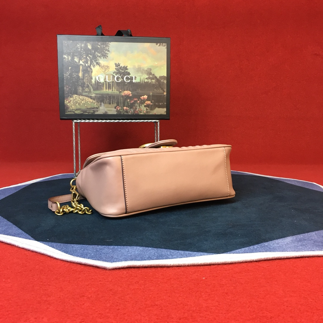 Gvc*1 GG MARMONT SMALL SHOULDER BAG PINK 10"W x 6"H x 3"D