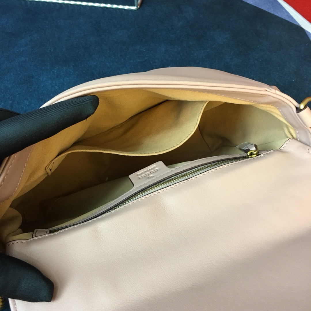 Gvc*1 GG MARMONT SMALL SHOULDER BAG PINK 10"W x 6"H x 3"D